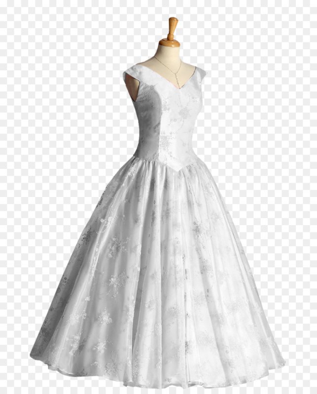 Свадебное платье на прозрачном фоне