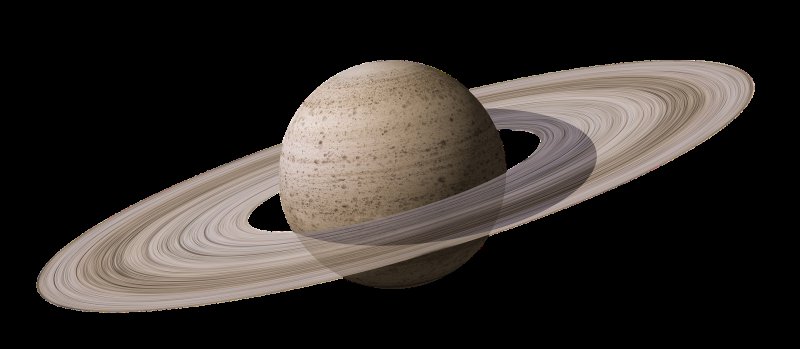 Сатурн на прозрачном фоне