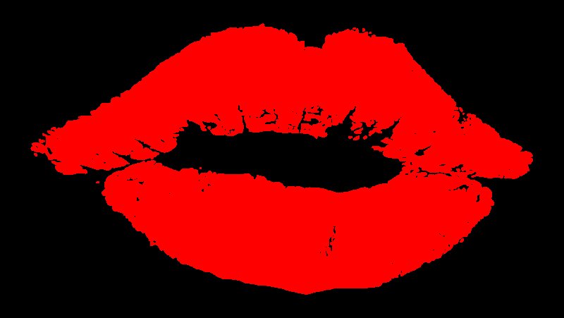 Поцелуй губы на прозрачном фоне