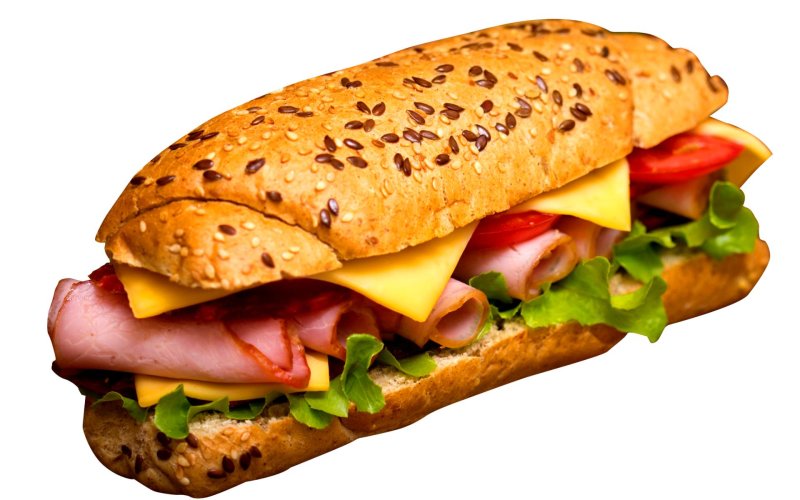 Сэндвич на прозрачном фоне